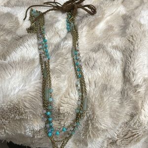 Adjustable chain and bead necklace